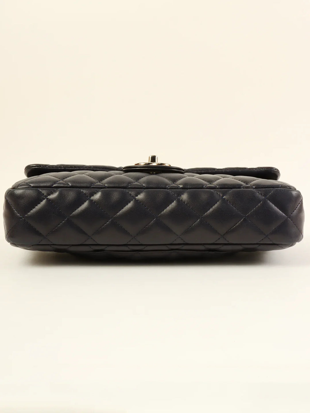 Chanel Around 2008 Made East West Classic New Chain Bag Navy