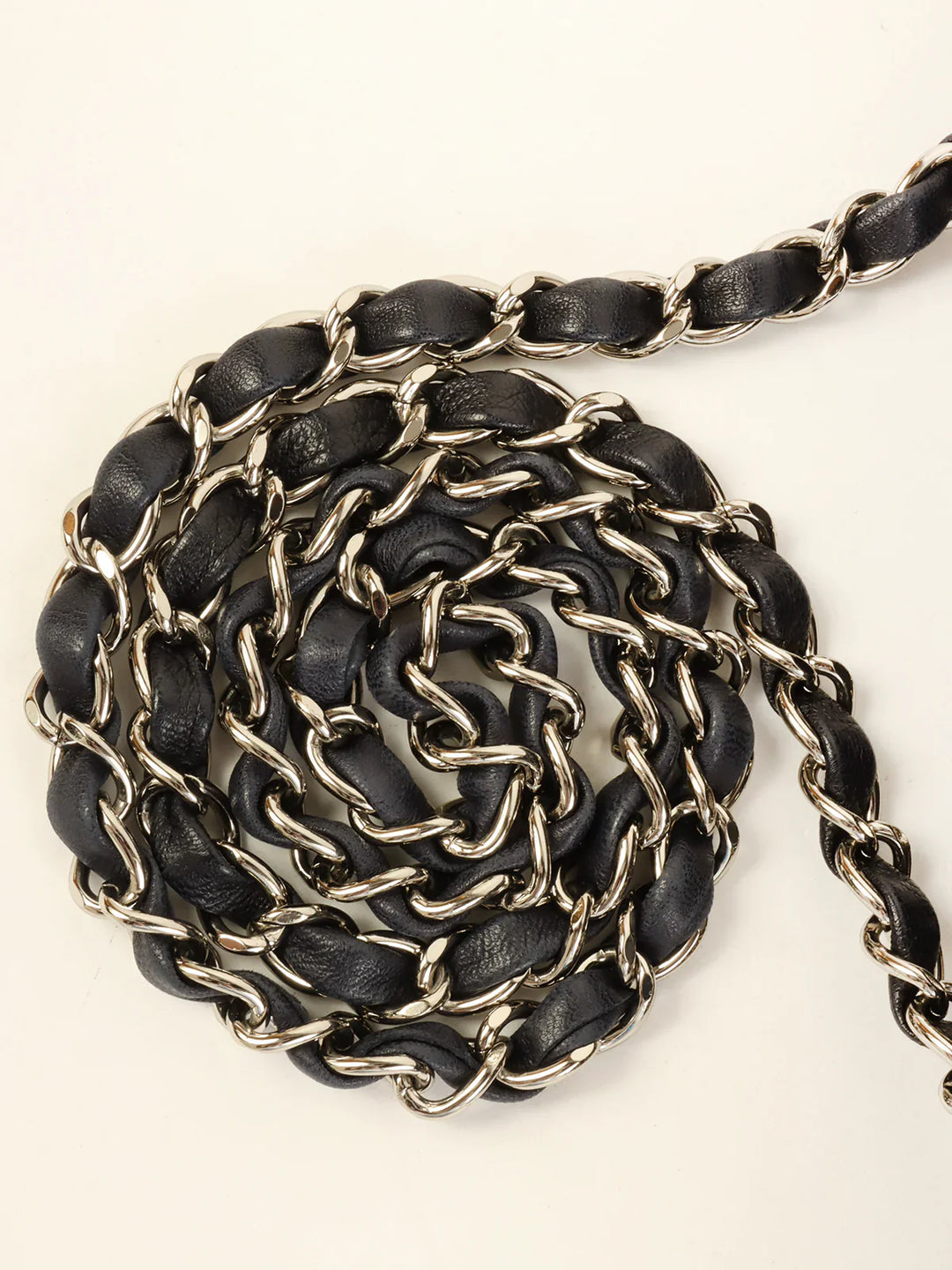 Chanel Around 2008 Made East West Classic New Chain Bag Navy