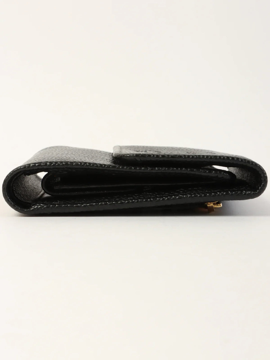 Chanel Around 2001 Made Caviar Skin Cc Mark Stitch Wallet Black