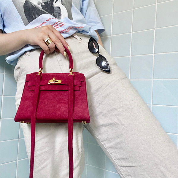 Top quality Hermes 1998 Made Debris Mini Kelly Bag Rouge Grenat