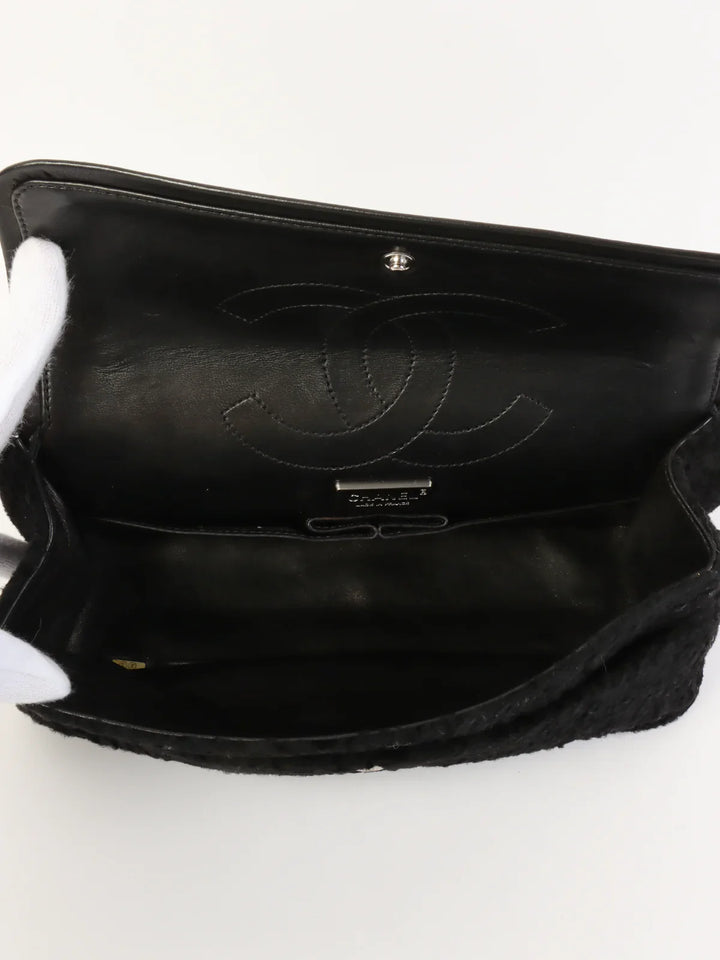 Chanel Around 2008 Made 2.55 Chain Shoulder Bag Black