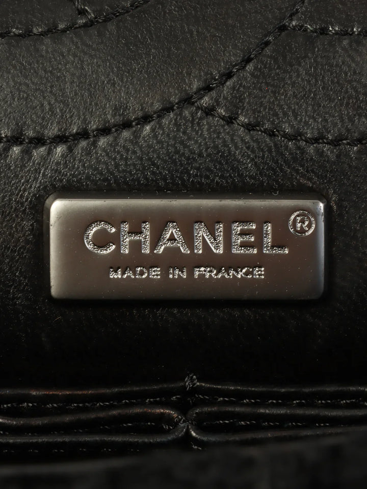 Chanel Around 2008 Made 2.55 Chain Shoulder Bag Black