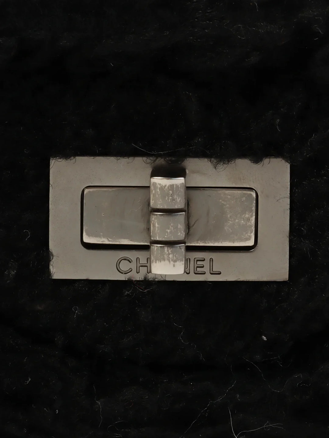 Chanel Around 2008 Made 2.55 Chain Shoulder Bag Black