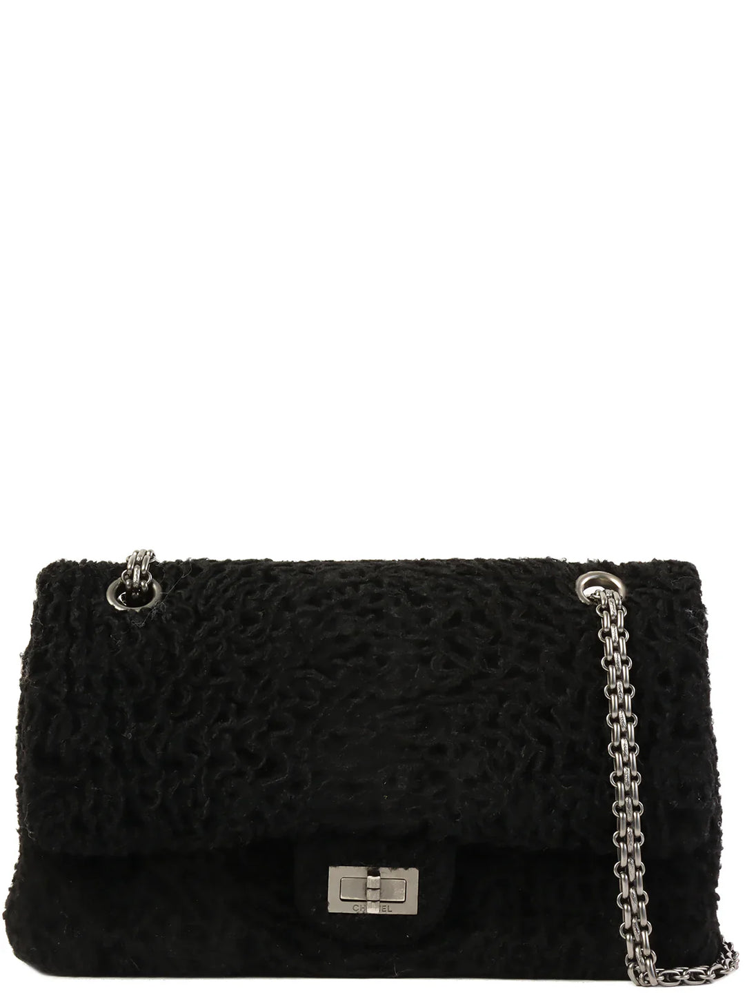 Chanel Around 2008 Made 2.55 Chain Shoulder Bag Black
