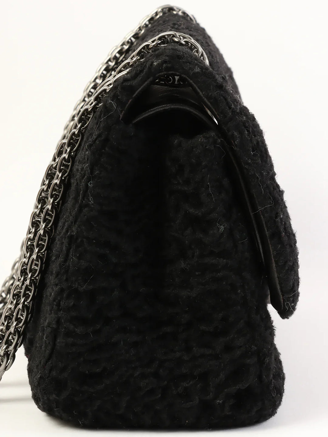 Chanel Around 2008 Made 2.55 Chain Shoulder Bag Black