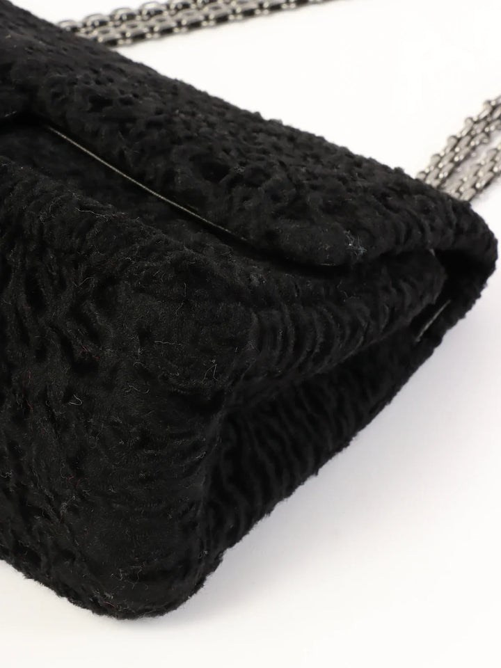 Chanel Around 2008 Made 2.55 Chain Shoulder Bag Black