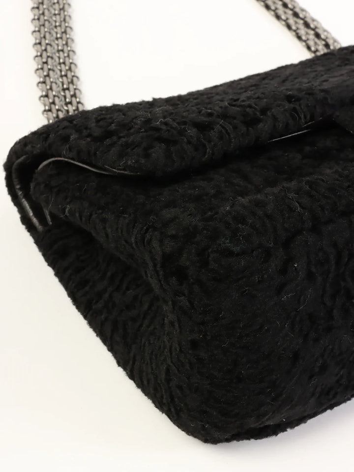 Chanel Around 2008 Made 2.55 Chain Shoulder Bag Black