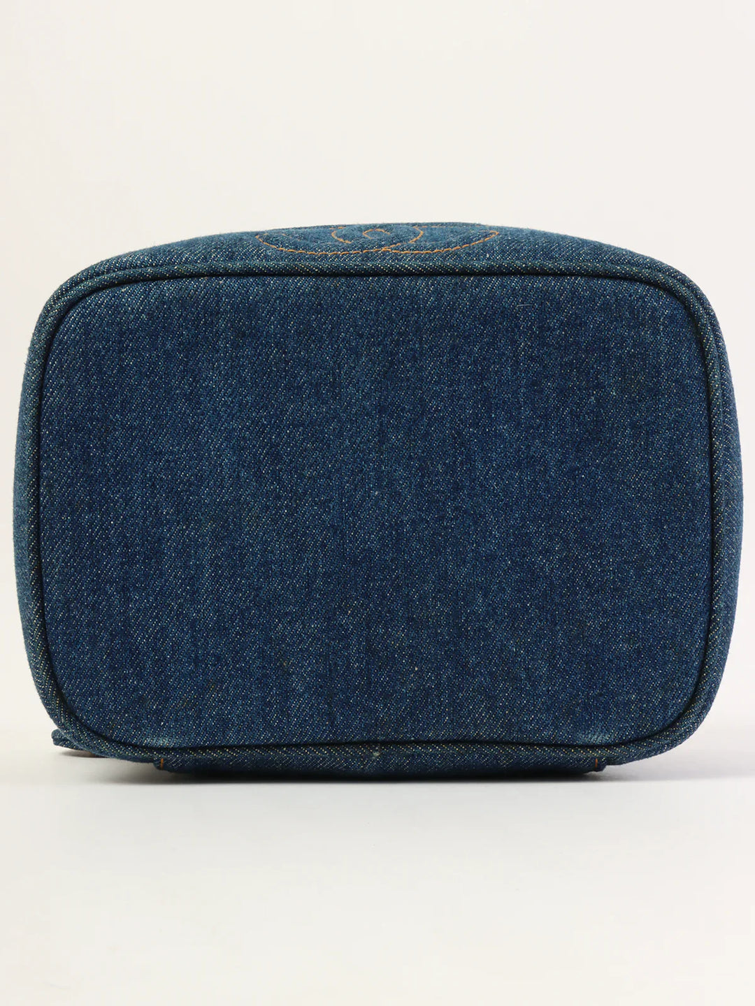 Chanel Around 1997 Made Denim Cc Mark Stitch Vanity Indigo