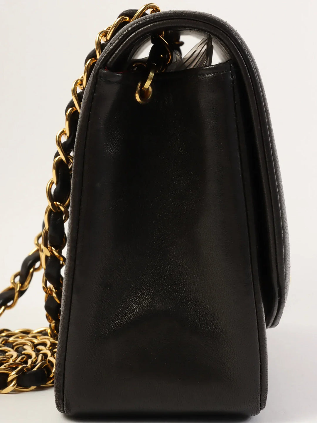 Chanel Around 1992 Made Diana New Chain Bag 22Cm Black