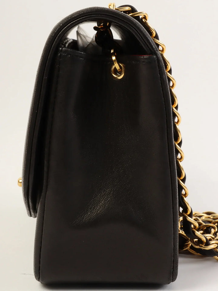 Chanel Around 1992 Made Diana New Chain Bag 22Cm Black