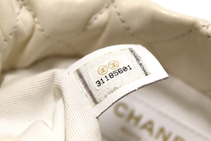 Top Quality Chanel Quilted Lambskin with Pearls Mini Drawstring Bucket Bag