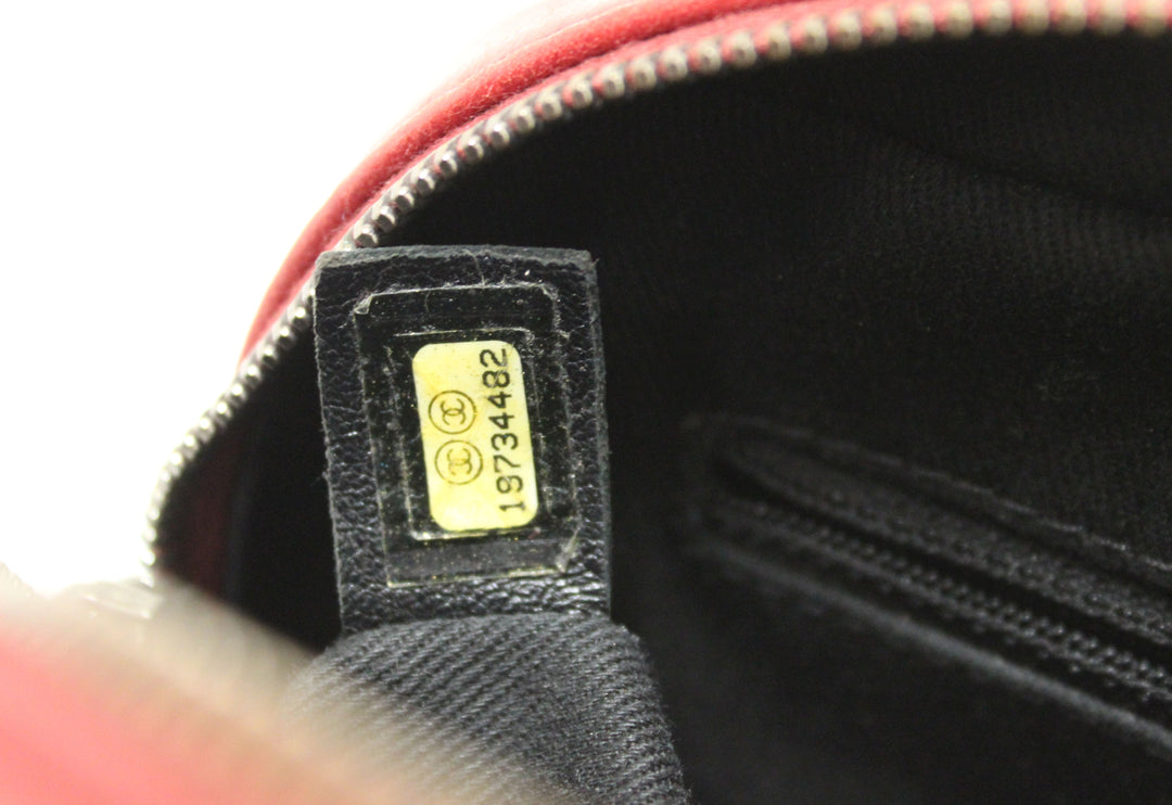 Top Quality Chanel Red Aged Calfskin Leather Quilted Medium Easy Flap Shoulder Bag