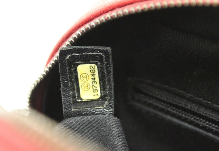 Top Quality Chanel Red Aged Calfskin Leather Quilted Medium Easy Flap Shoulder Bag