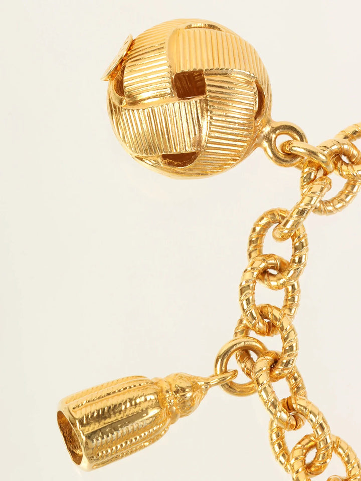 Celine Multi Charm Bracelet Gold