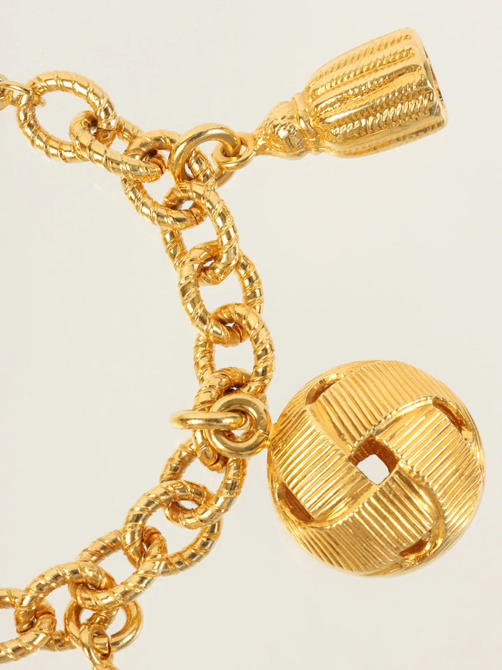 Celine Multi Charm Bracelet Gold
