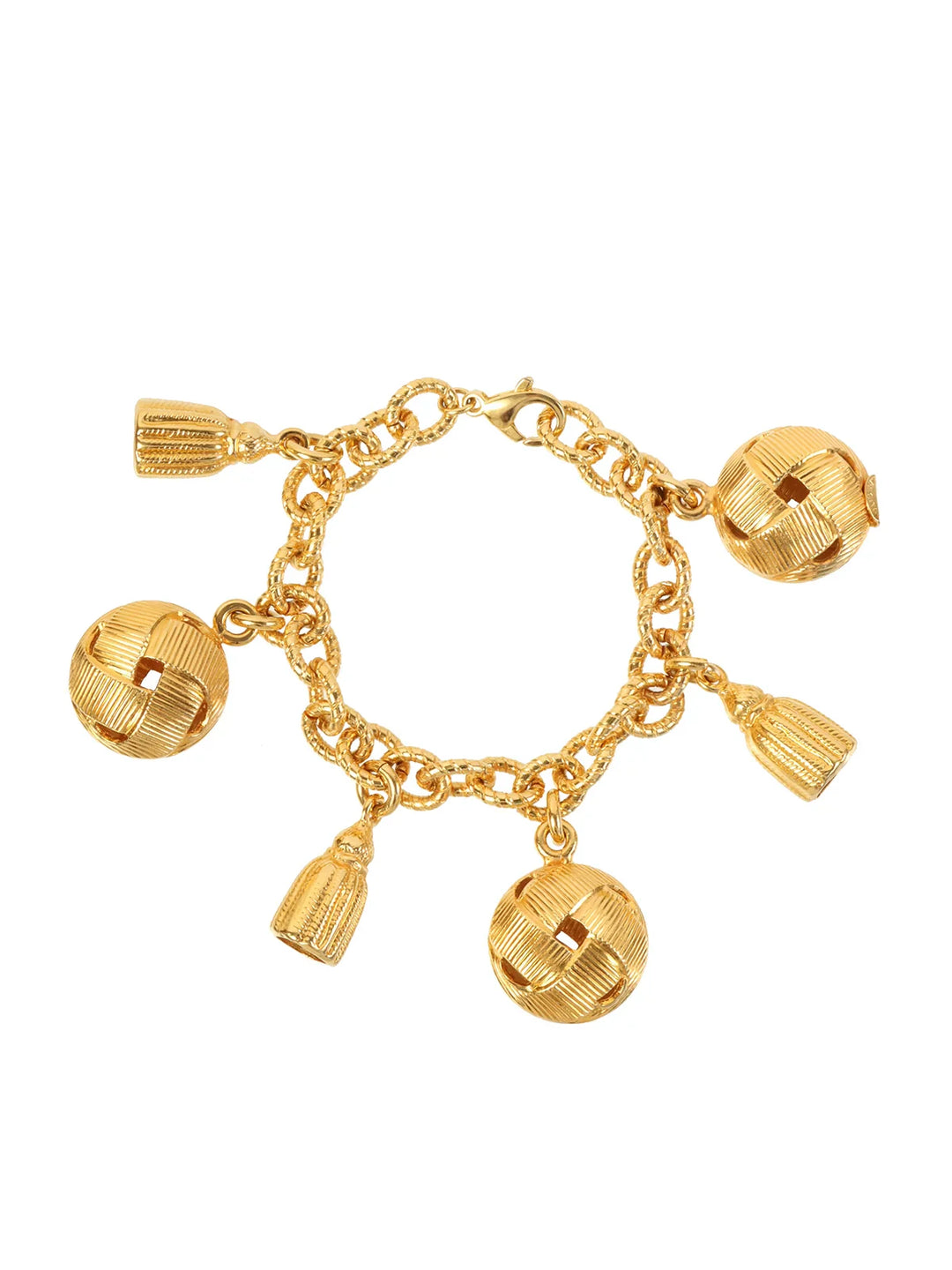 Celine Multi Charm Bracelet Gold