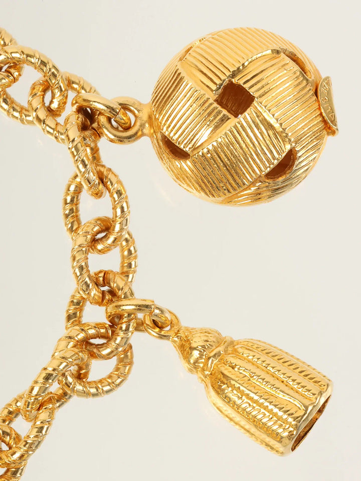 Celine Multi Charm Bracelet Gold