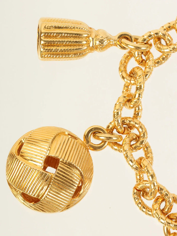 Celine Multi Charm Bracelet Gold