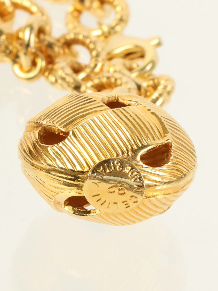 Celine Multi Charm Bracelet Gold
