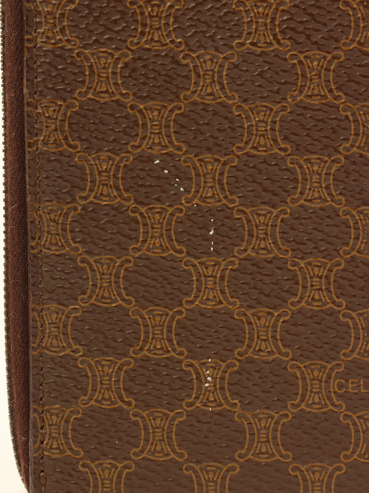 Celine Macadam Pattern Shoulder Wallet Brown