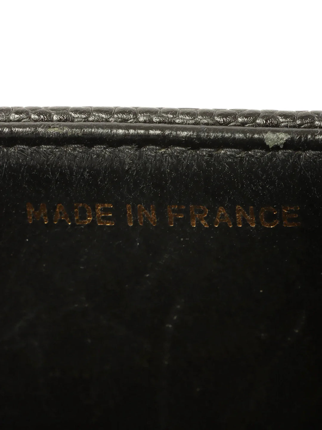 Chanel Around 1995 Made Caviar Skin V Stitch Turn-Lock Chain Bag Black
