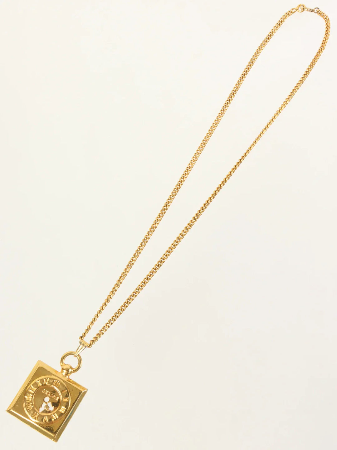 Celine Watch Motif Necklace Gold