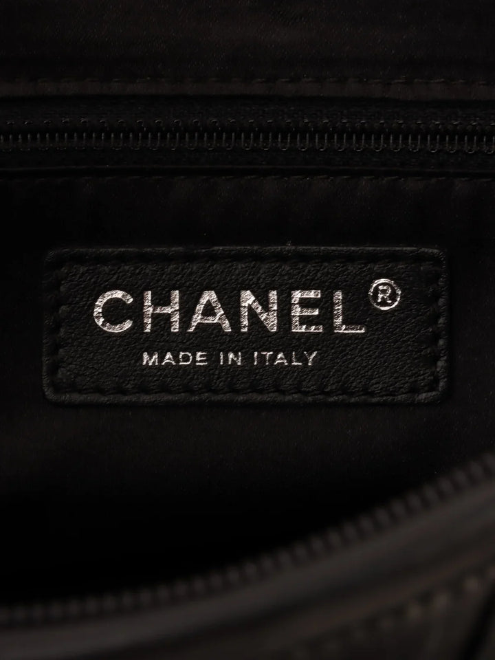 Chanel Around 2007 Made Cc Mark Charm Chain Mini Boston Black