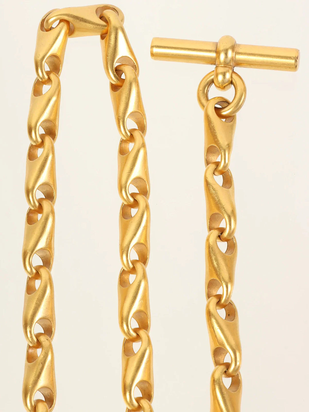 Celine Circle Logo Plate Chain Belt Gold