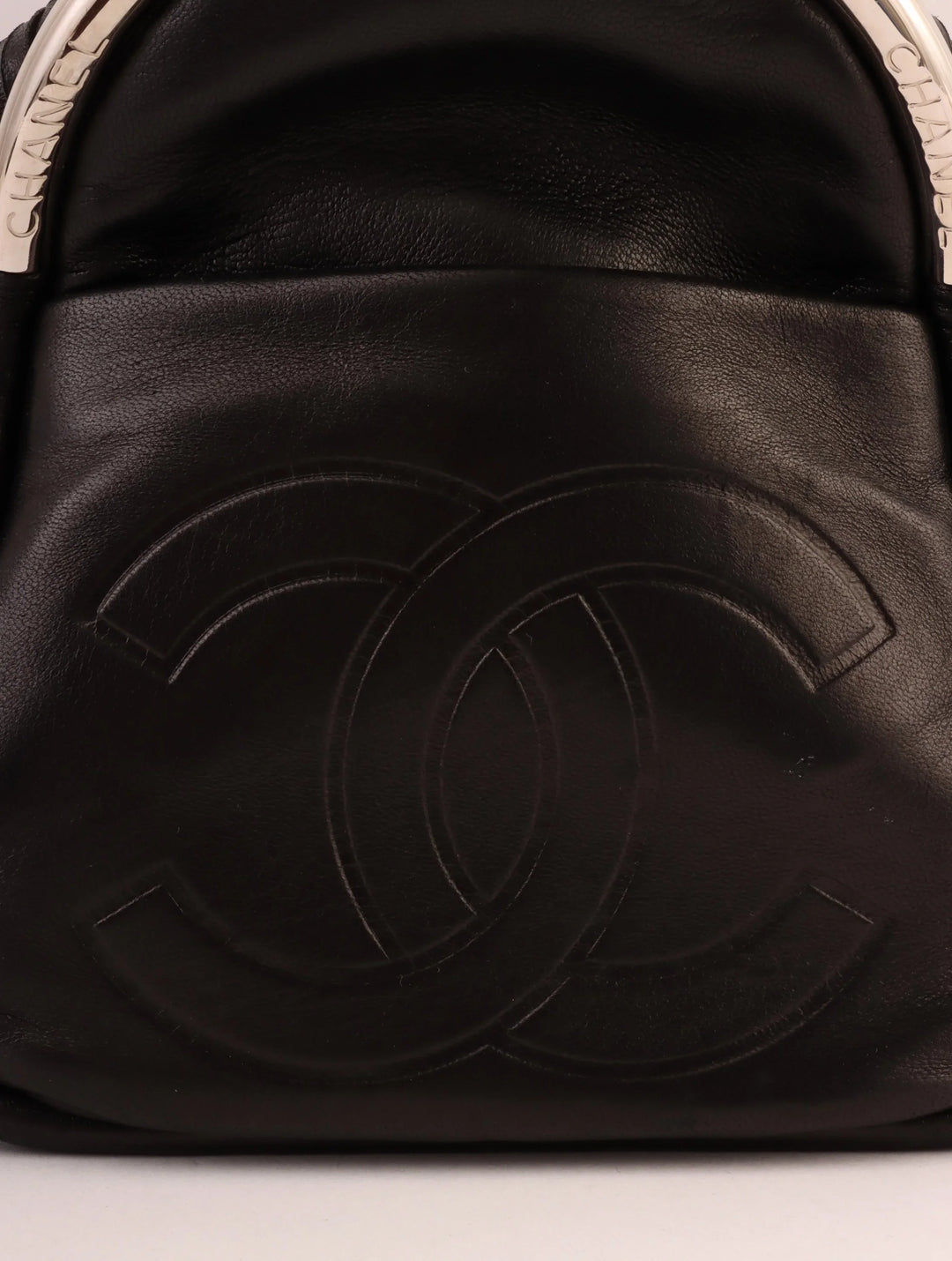 Chanel Around 2007 Made Cc Mark Charm Chain Mini Boston Black