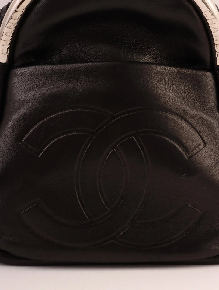 Chanel Around 2007 Made Cc Mark Charm Chain Mini Boston Black