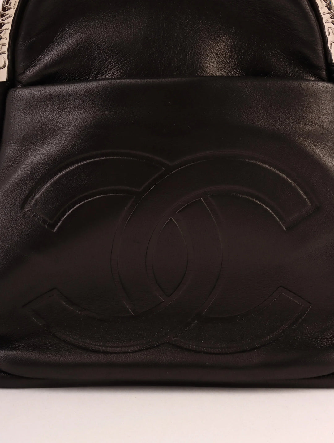 Chanel Around 2007 Made Cc Mark Charm Chain Mini Boston Black