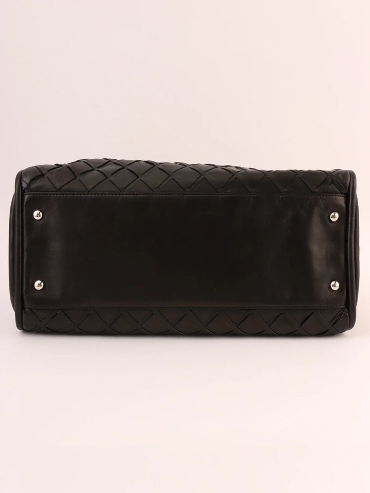 Chanel Around 2007 Made Cc Mark Charm Chain Mini Boston Black