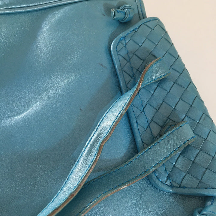 Top Quality Bottega Veneta Backpack in Blue Leather