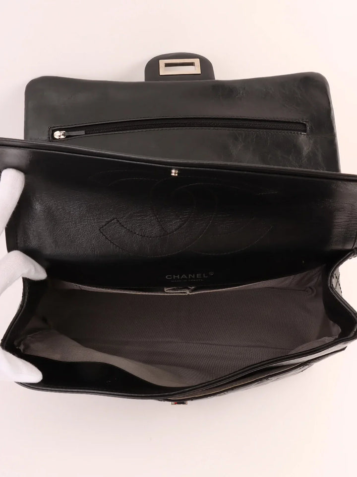 Chanel Around 2008 Made 2.55 Chain Shoulder Bag Black