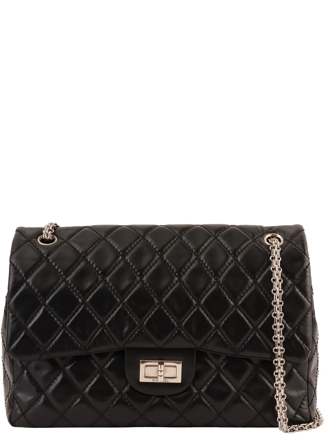 Chanel Around 2008 Made 2.55 Chain Shoulder Bag Black