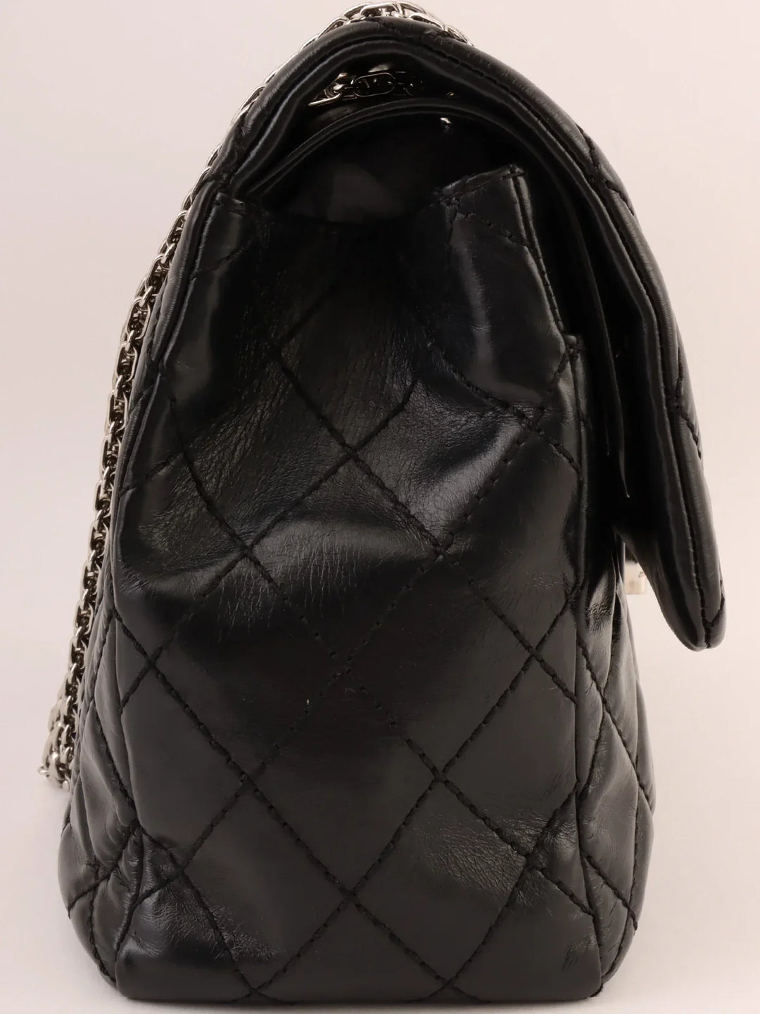 Chanel Around 2008 Made 2.55 Chain Shoulder Bag Black
