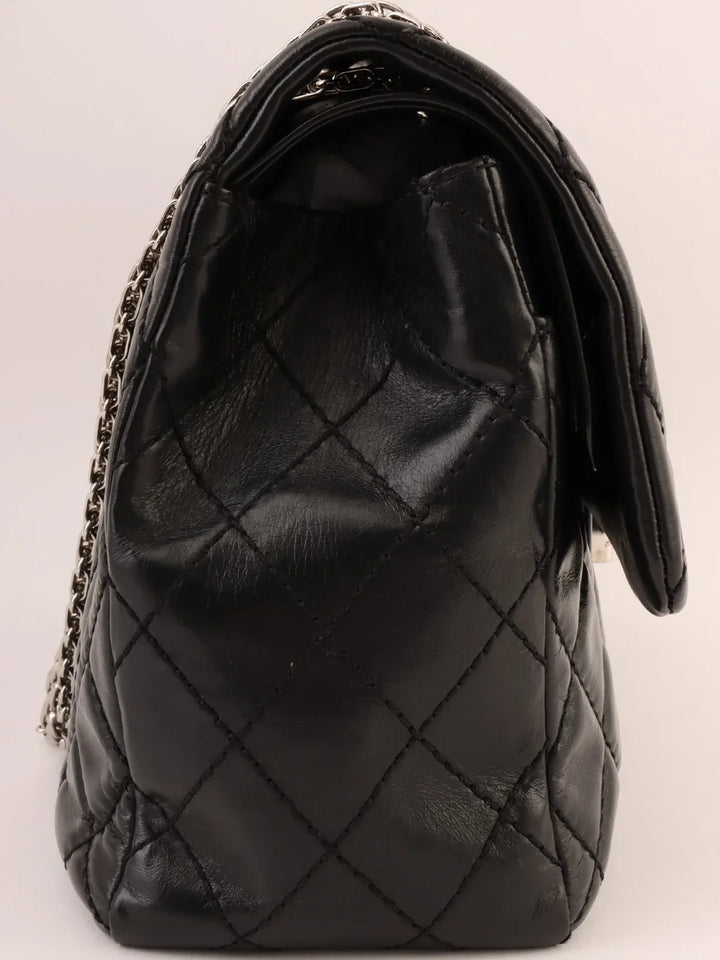 Chanel Around 2008 Made 2.55 Chain Shoulder Bag Black