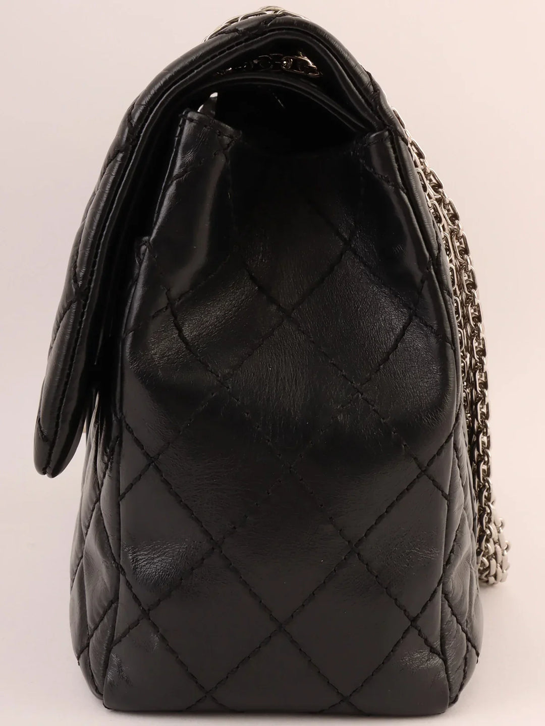 Chanel Around 2008 Made 2.55 Chain Shoulder Bag Black