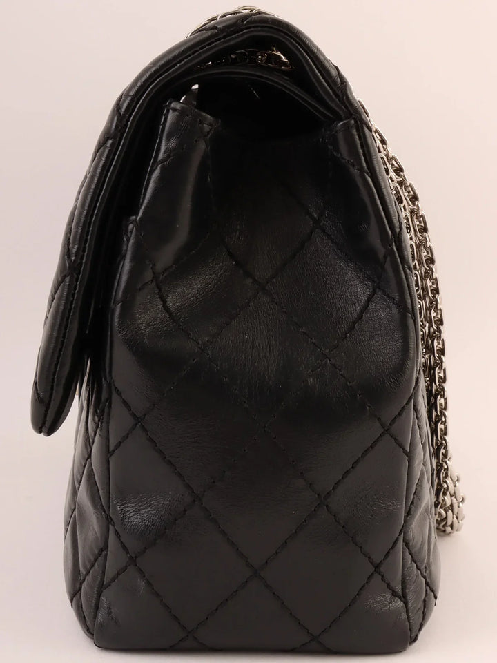 Chanel Around 2008 Made 2.55 Chain Shoulder Bag Black