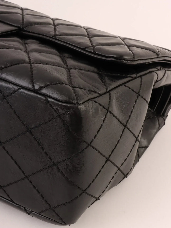 Chanel Around 2008 Made 2.55 Chain Shoulder Bag Black