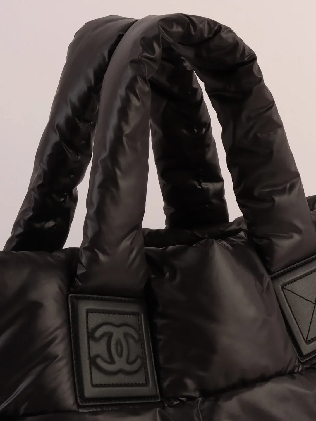 Chanel Around 2009 Made Nyon Cc Cocoon Tote Bag Black