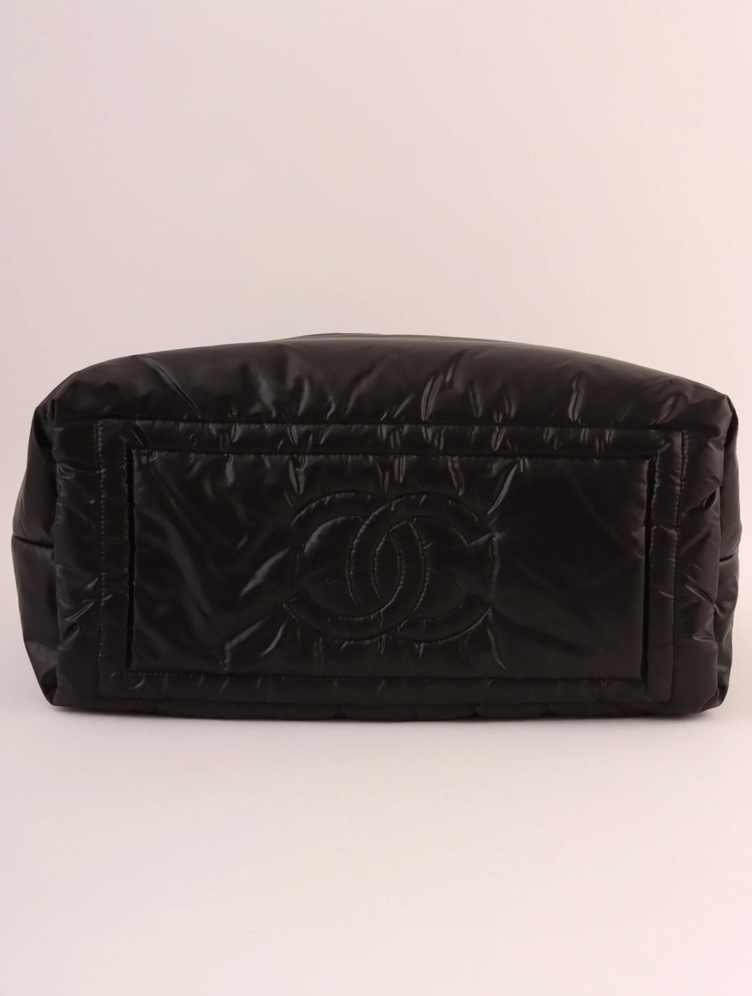 Chanel Around 2009 Made Nyon Cc Cocoon Tote Bag Black