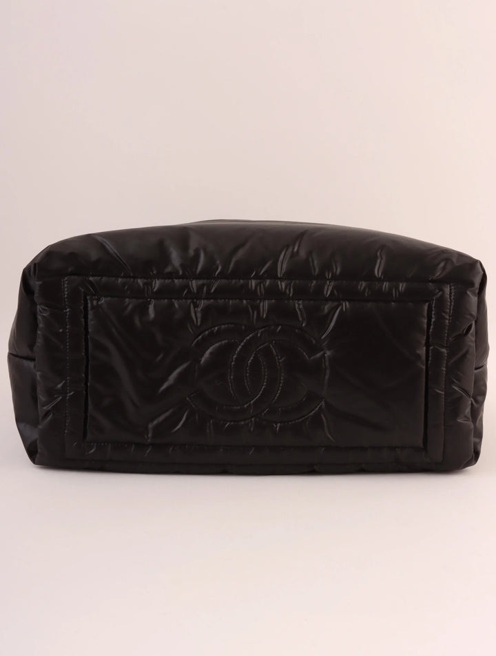 Chanel Around 2009 Made Nyon Cc Cocoon Tote Bag Black