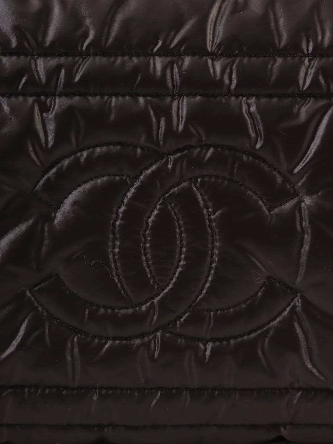Chanel Around 2009 Made Nyon Cc Cocoon Tote Bag Black