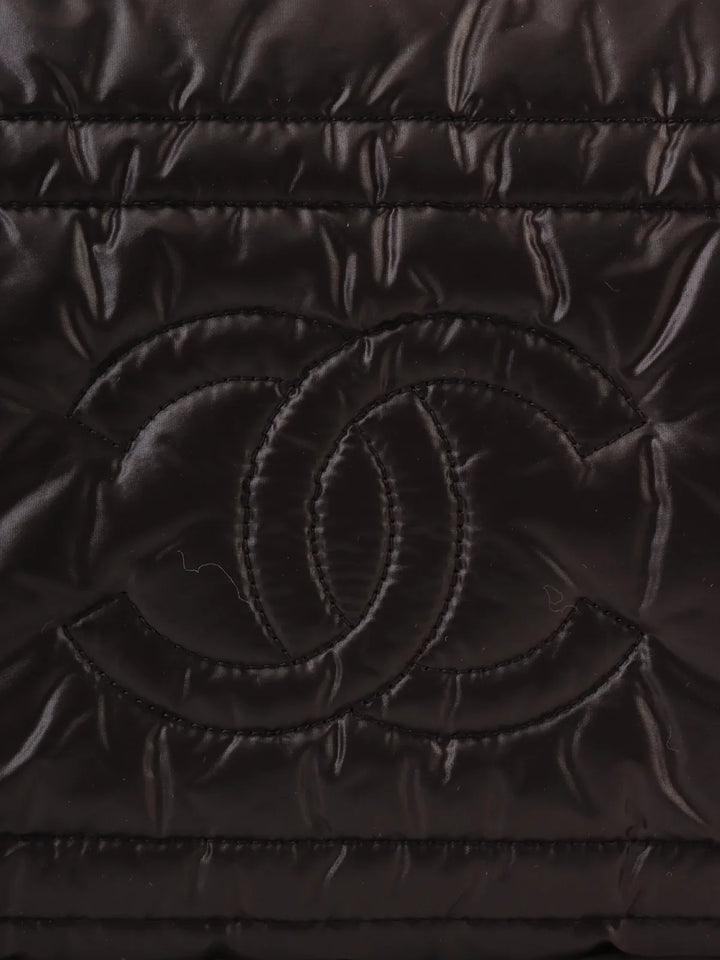 Chanel Around 2009 Made Nyon Cc Cocoon Tote Bag Black