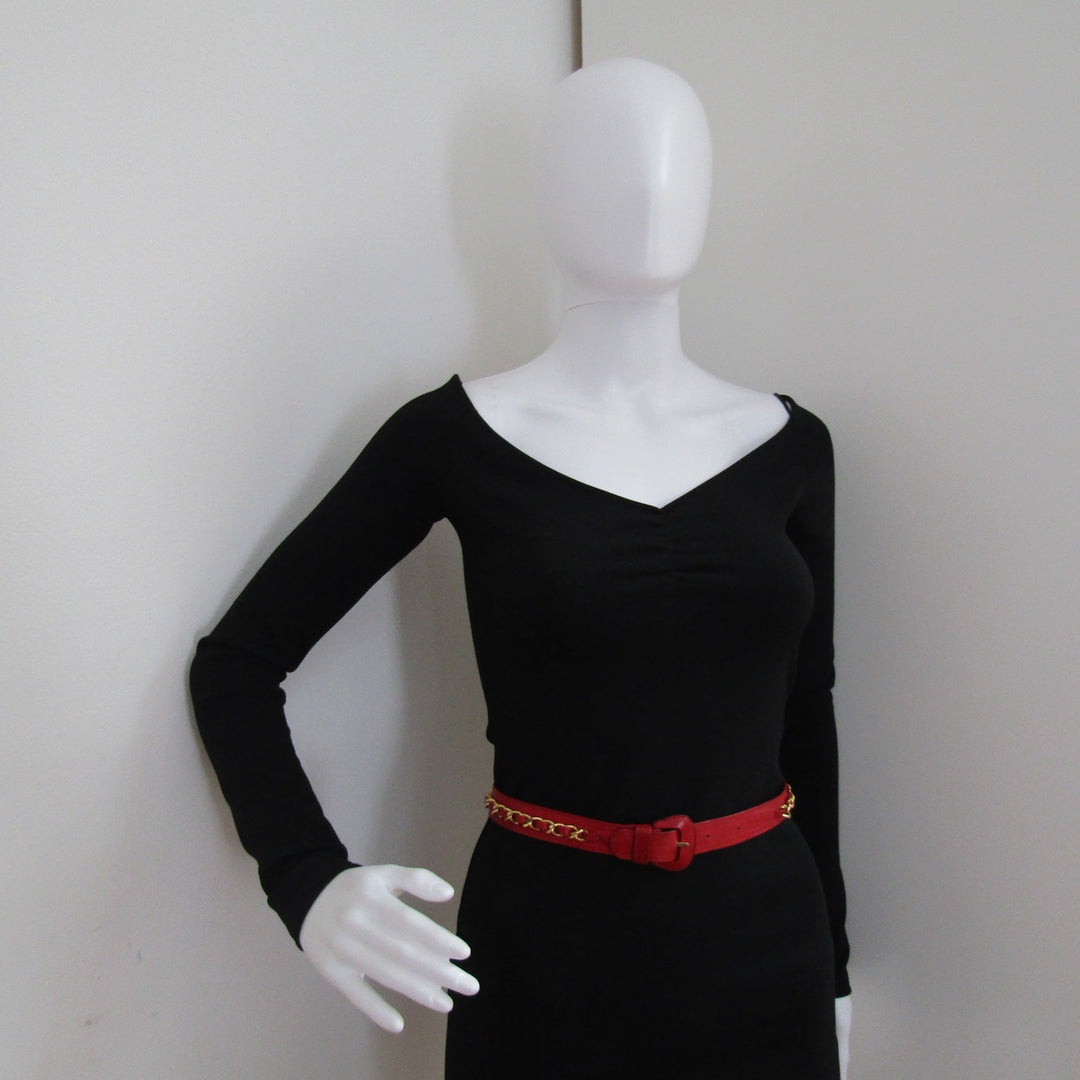 Chanel Belt in Red Leather