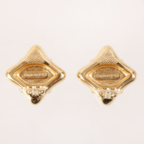 BURBERRY Diamond Check Plate Earrings