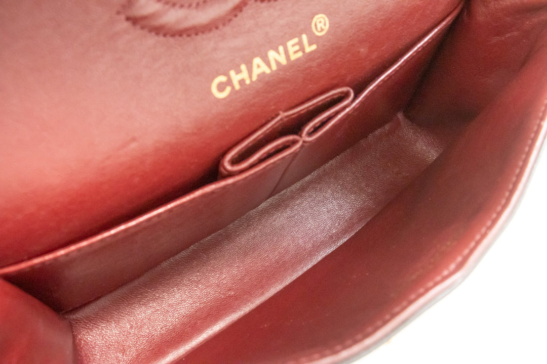 Top Quality Chanel Classic Double New 9" Chain Shoulder Bag Black Lambskin