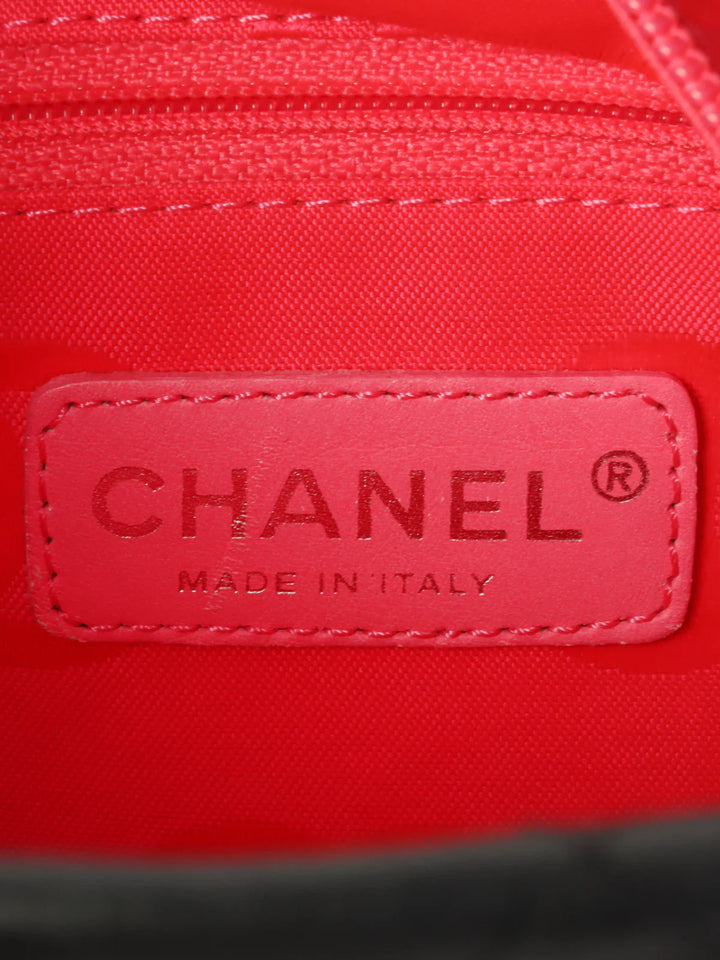 Chanel Around 2004 Made Cambon Tote Bag Black/White