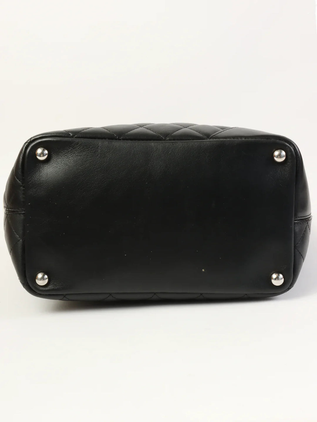 Chanel Around 2004 Made Cambon Tote Bag Black/White